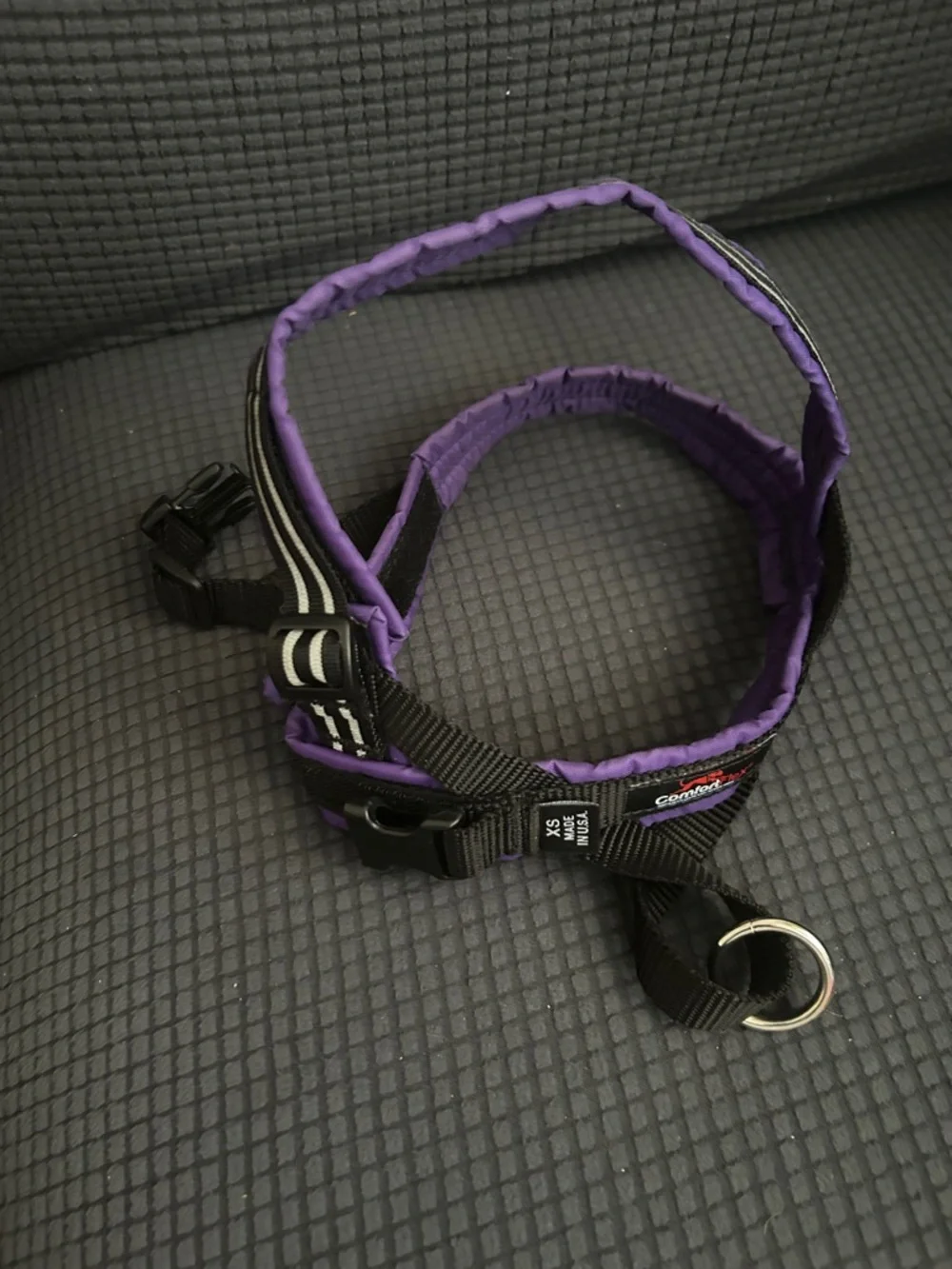 ComfortFlex No Choke, No Chafe Dog Harness–USA Made-Padded, Reflective, Purple